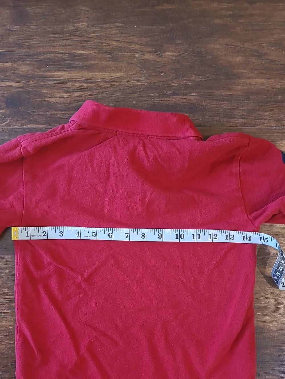 Ralph Lauren Red Boys' Polo with Navy Pony 100% Cotton Size 8